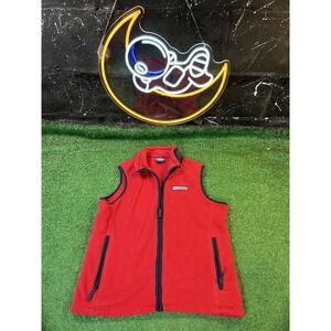 Vineyard Vines Fleece Vest Youth Large‎ 16 Red Full Zip Fleece Kids